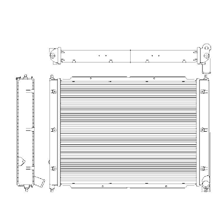 Mahle Radiator 8Mk 83-92 Vw 251,255 Dh Mv Dsl, 376713631 376713631